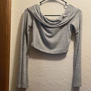 SHEIN Heather Gray Knit Top